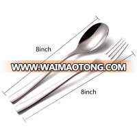 Stainless Steel Flatware Silverware Set Cutlery Tableware Includes Forks & Spoons