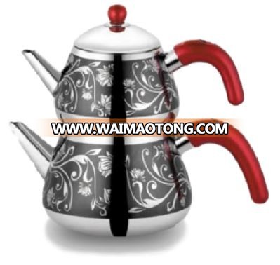 Traditional Turkish Stainless Steel Teapot Set